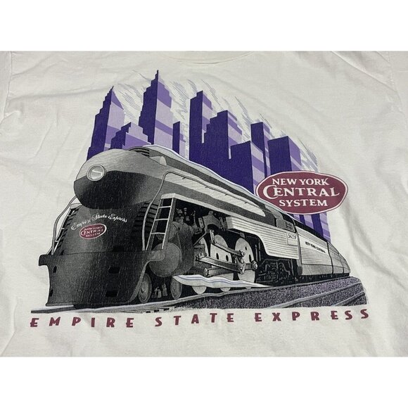 Vintage Empire State Express T Shirt Train Railroad New York Central System - Picture 3 of 7